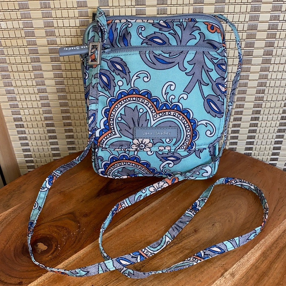 Vera Bradley Fan Flowers Lighten Up Mini Hipster Crossbody